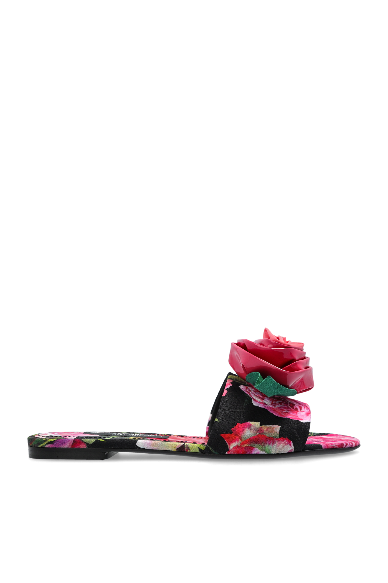 Dolce & Gabbana PINK FLORAL MOTIF SLIDES スライドサンダル Pink Floral motif slides Dolce & Gabbana - Vitkac AS